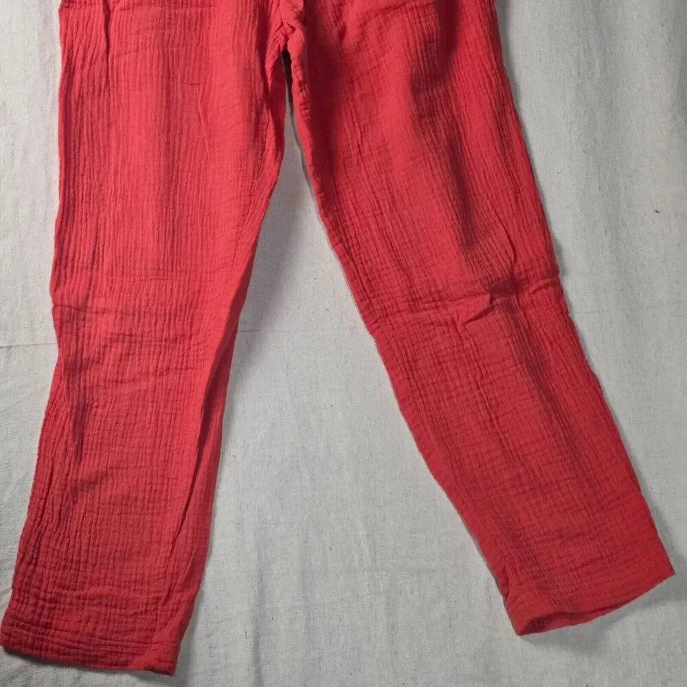 Saturday Sunday Anthropologie Isabel Tie Front‎ Jumpsuit Red Sleeveless Women XS